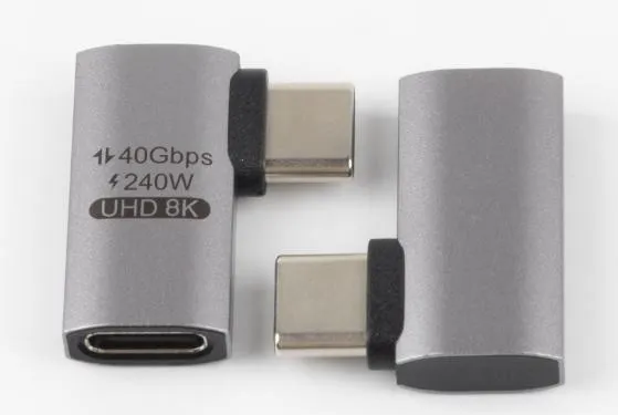 מתאם TYPEC זוויתי ז/נ תומך 8K 60HZ 240W 40G